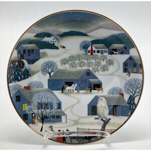 Vtg 1979 World Book Annual Christmas Collector Plate Series Silent Night